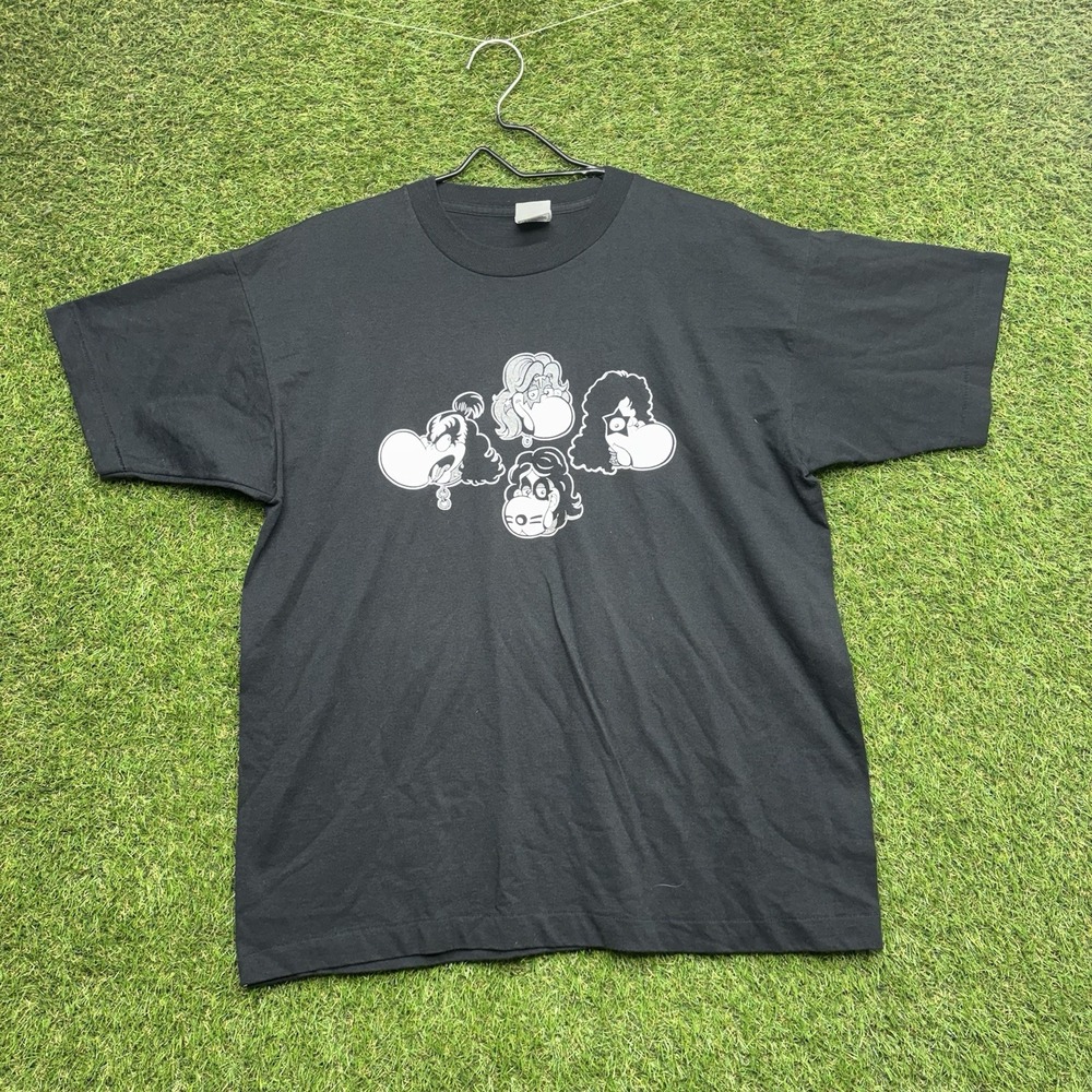 Vintage KISS Concert Shirt Mens XL Alive Reunion Tour WMMS Ohio Radio Promo
